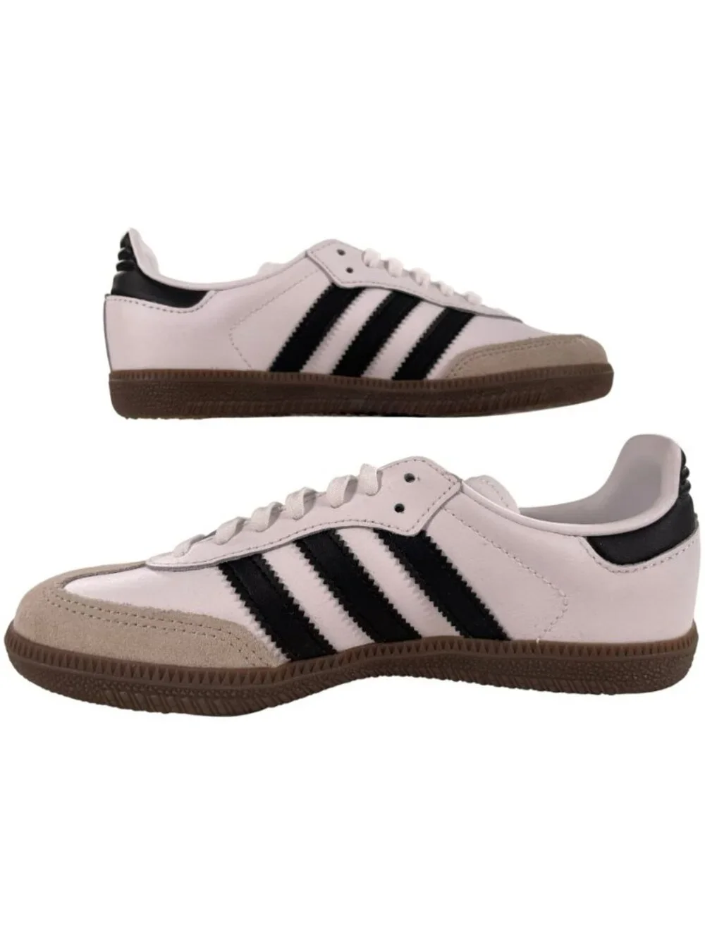 Adidas Samba OG C Sneakers Athletic Shoes White Black Sneakers Kids Size 2 NEW